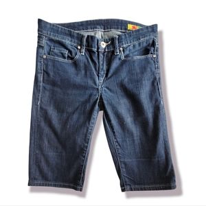 Blank NYC Dark Wash Denim Blue Jean Bermuda Shorts EUC, 27